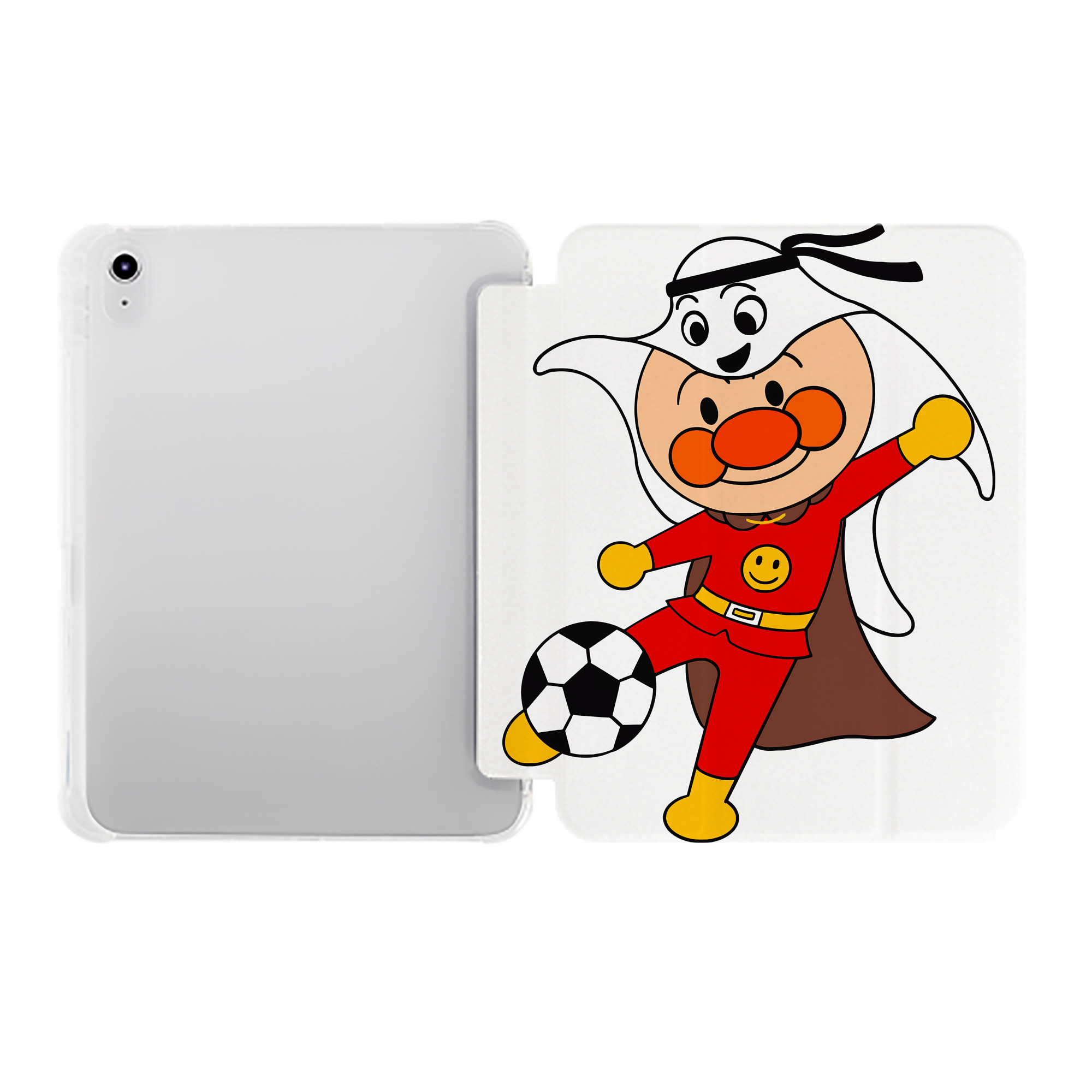（画像用） アンパンマン Anpanman IPad ケース ペン収納付き 三つ折りスタンド PUレザー×シリコン 対応機種9.5/10.5/10.9インチ